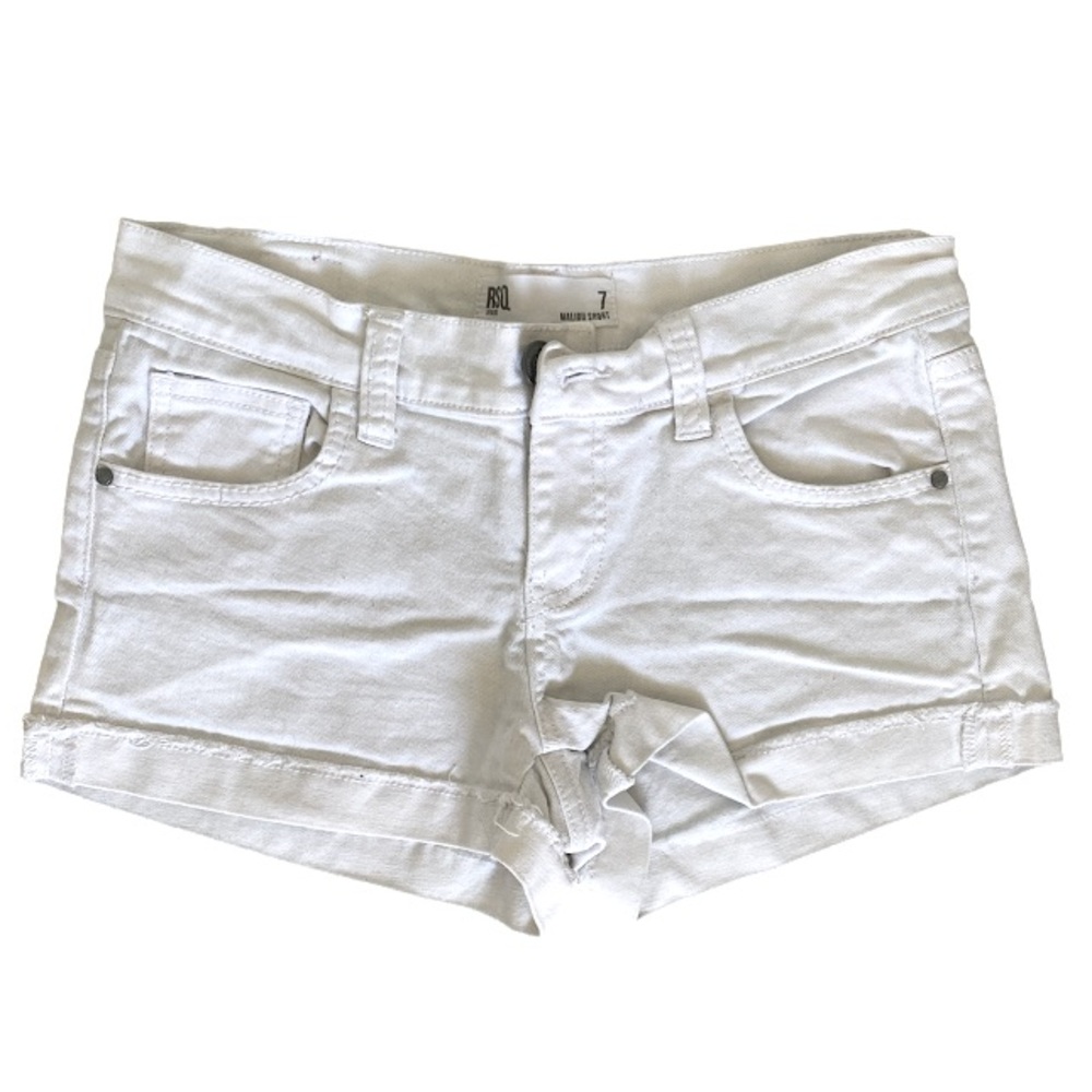 RSQ White Malibu Short Shorts Size 7 Casual Neutral Classic